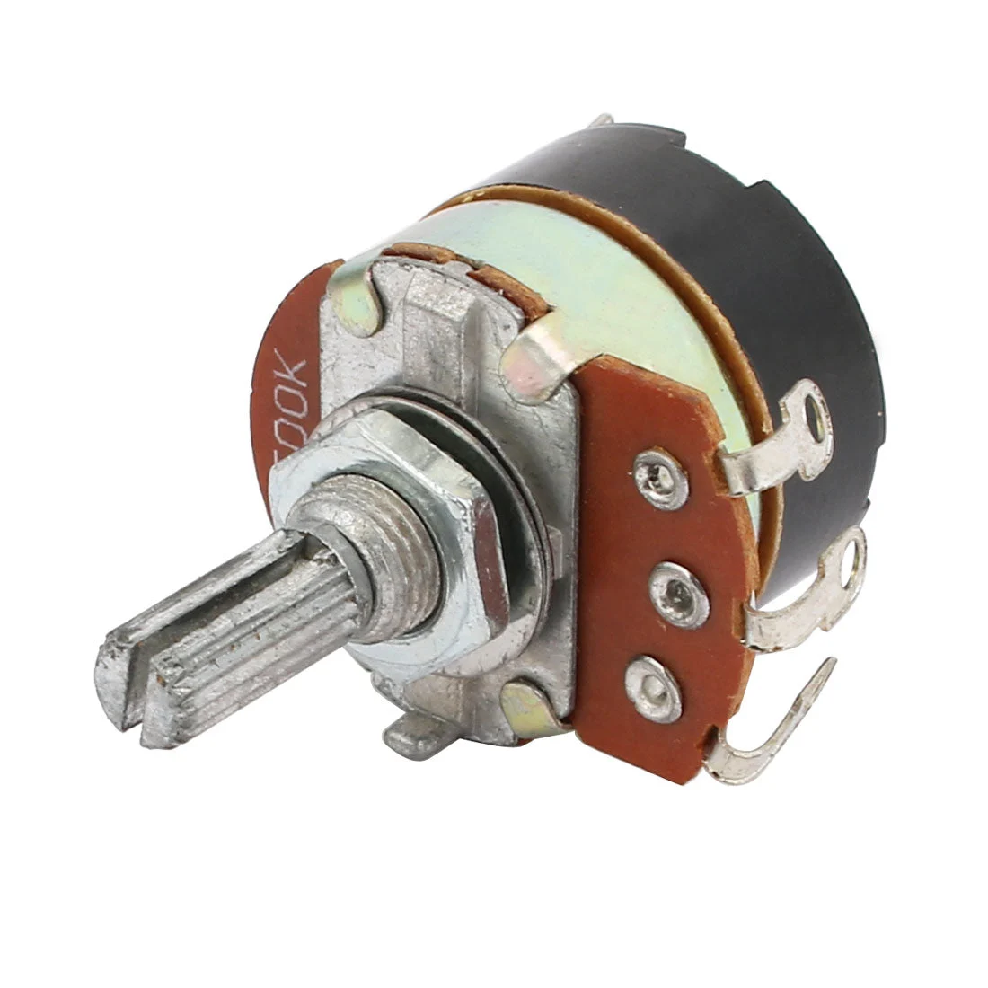 24mmx30mm Single Linear Rotary Switch Carbon Potentiometer 500K Ohm WH138 Black