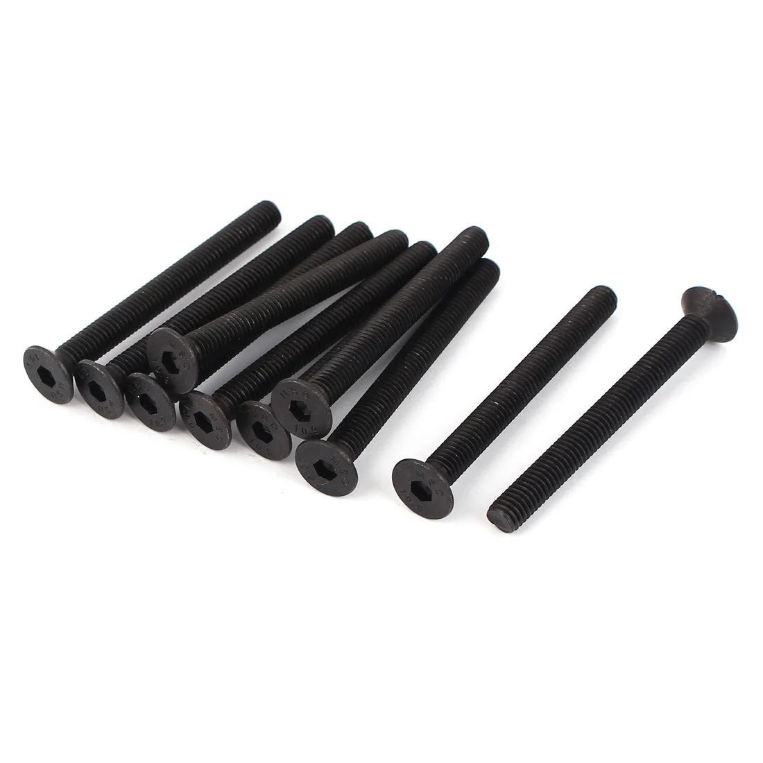 M6 x 60mm Full Threaded Hex Socket Countersunk Screws Fasteners 10pcs
