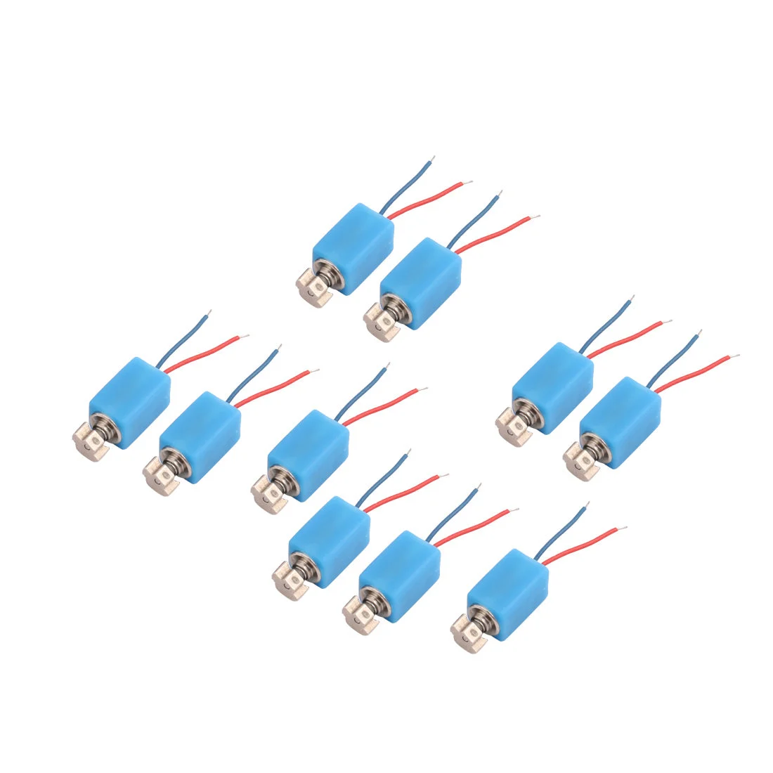 Uxcell 10 Pcs DC3V 11000RPM Square Mobile Phone 0408 Vibrating Vibration Motor W Wire