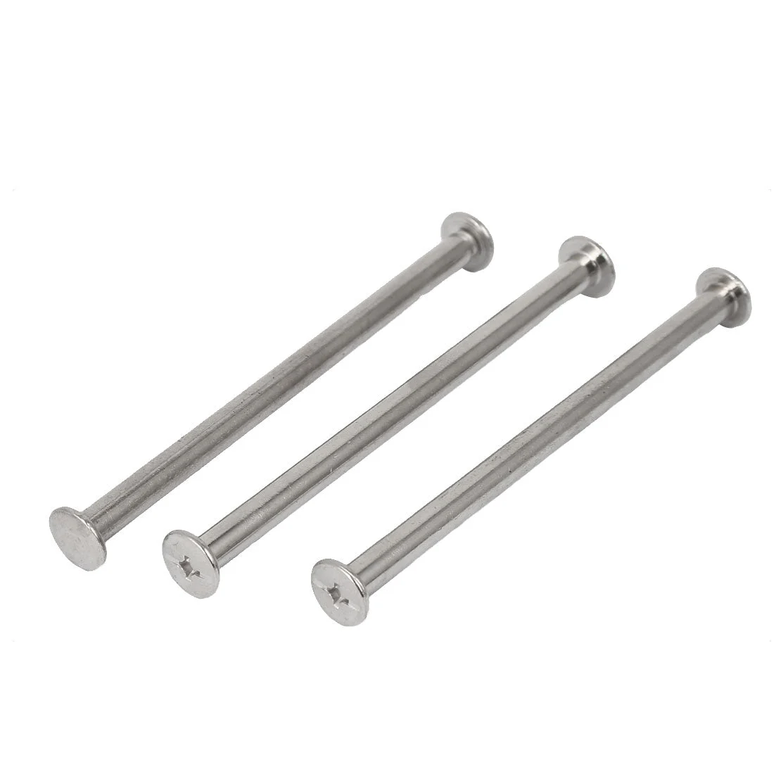 M5 x 80mm Metal Scrapbooks Binding Screws Posts Silver Tone 3PCS