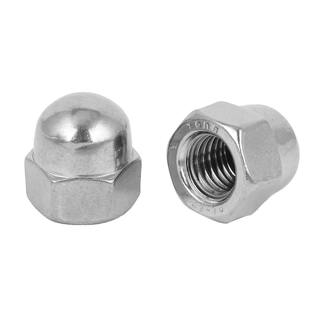 M14 Thread Dia 304 Stainless Steel Dome Shape Head Cap Acorn Hex Nut 2pcs