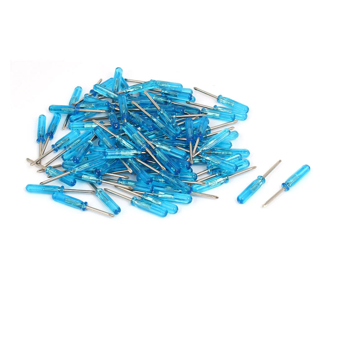 2mm Tip Plastic Handle Phillips Screwdrivers Driver Repairing Tool Blue 100pcs
