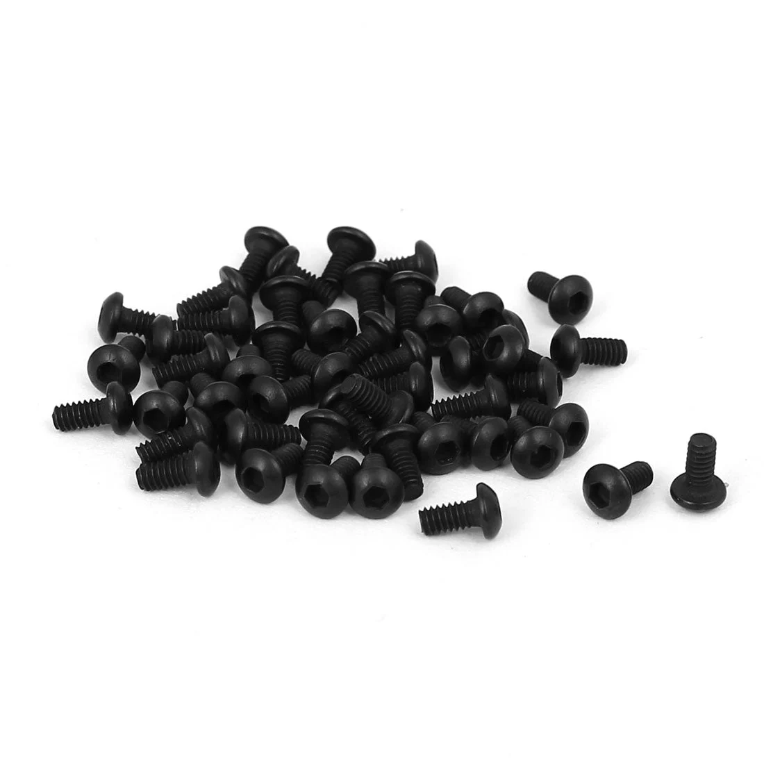 M2x4mm Metal Grade 10.9 Button Head Hex Socket Cap Screw Bolt Fastener 50pcs