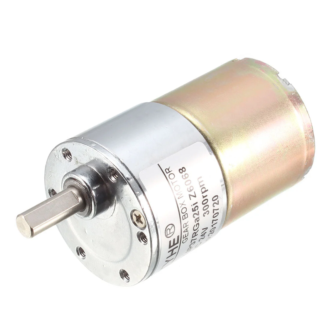 TJP37RGa25i-Z6068 6mm Dia Eccentric Shaft Gear Reduction DC Motor DC 24V 300RPM