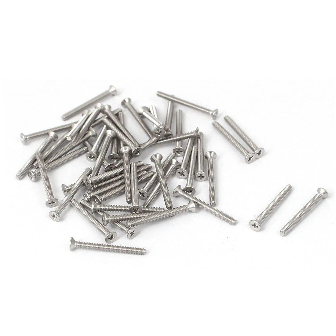 50 Pc M1.6x16mm 316 Stainless Steel Countersunk Phillips Machine Screws Bolts