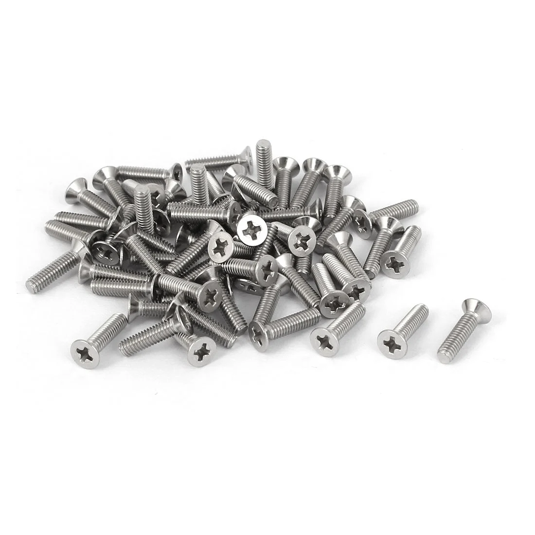 60 Pc M2.5x10mm 316 Stainless Steel Countersunk Phillips Machine Screws Bolts