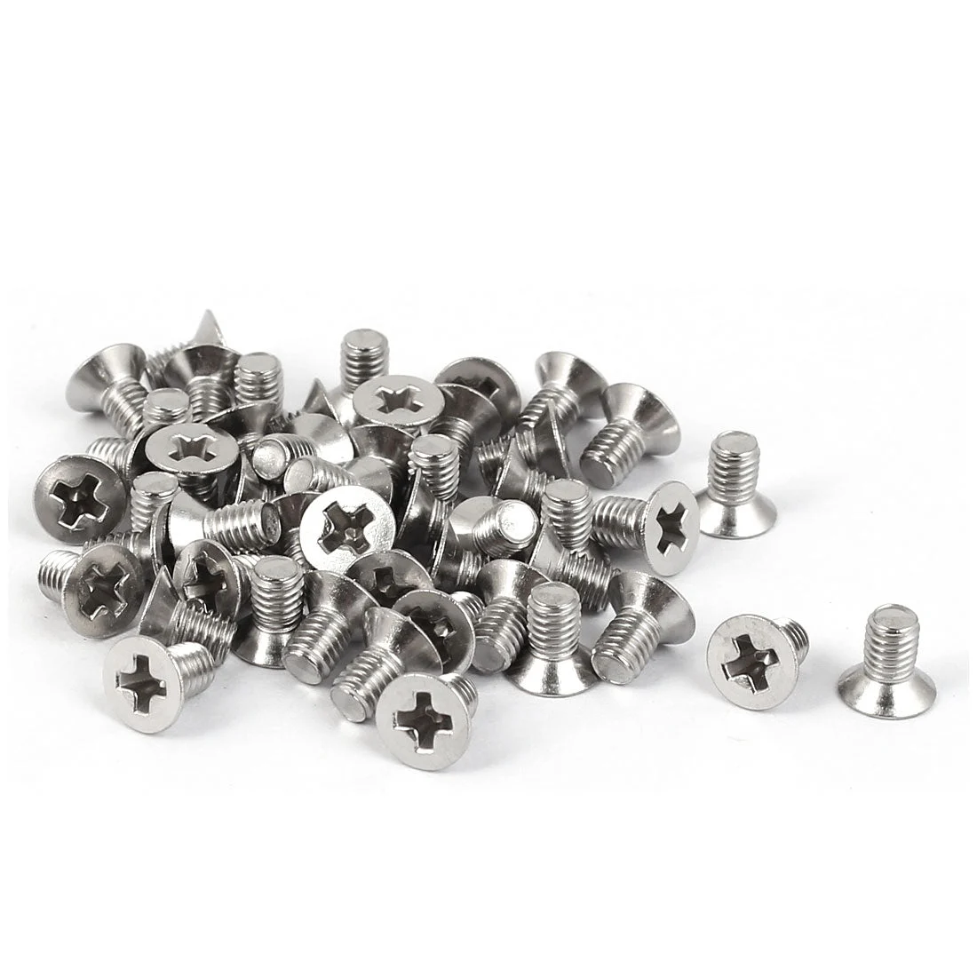 50 Pc M3x4mm 316 Stainless Steel Countersunk Phillips Machine Screws Fasteners