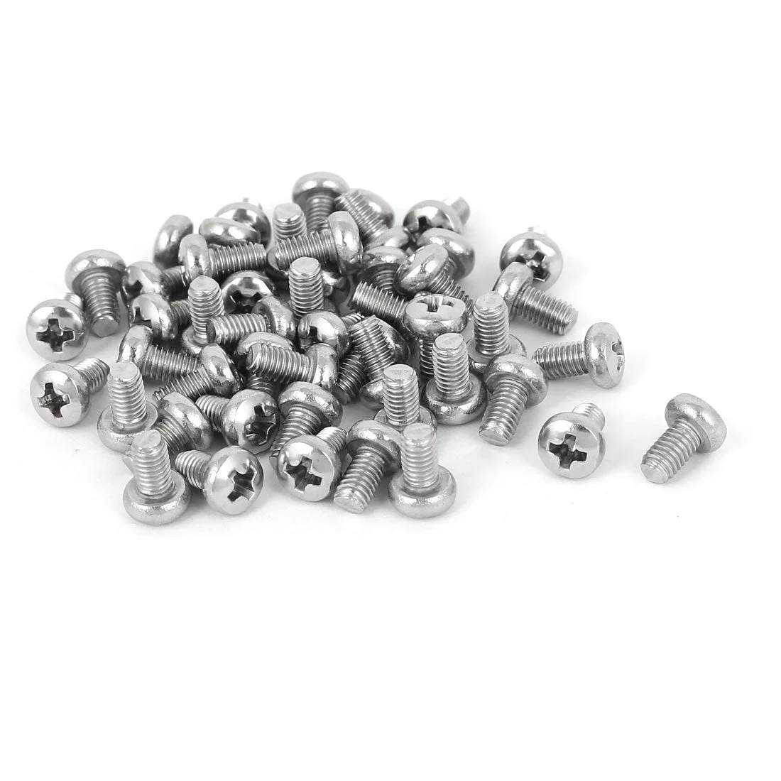 50 Pc M3x5mm 316 Stainless Steel Phillips Pan Head Machine Screws Fasteners
