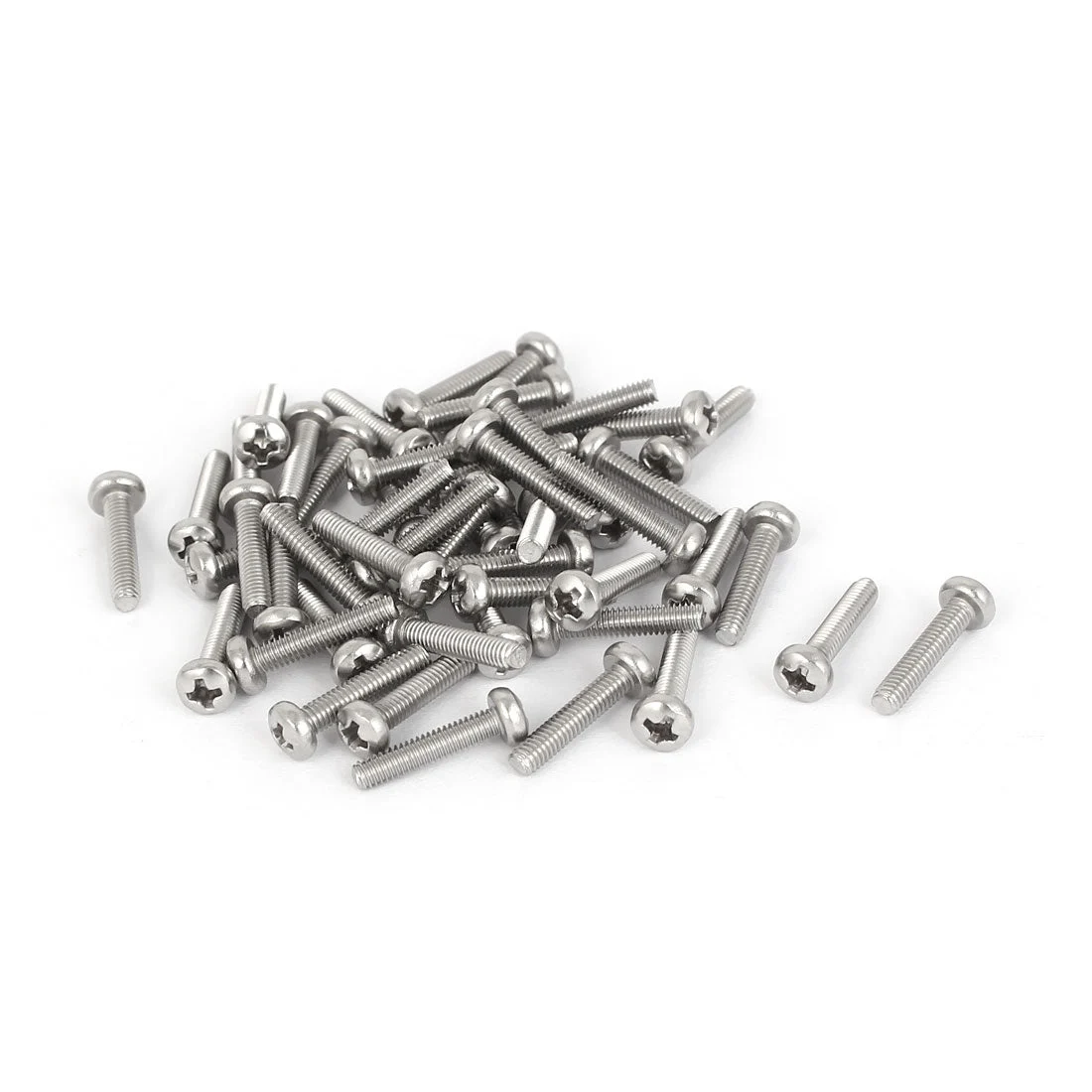 50 Pc M2.5x12mm 316 Stainless Steel Phillips Pan Head Machine Screws Fasteners