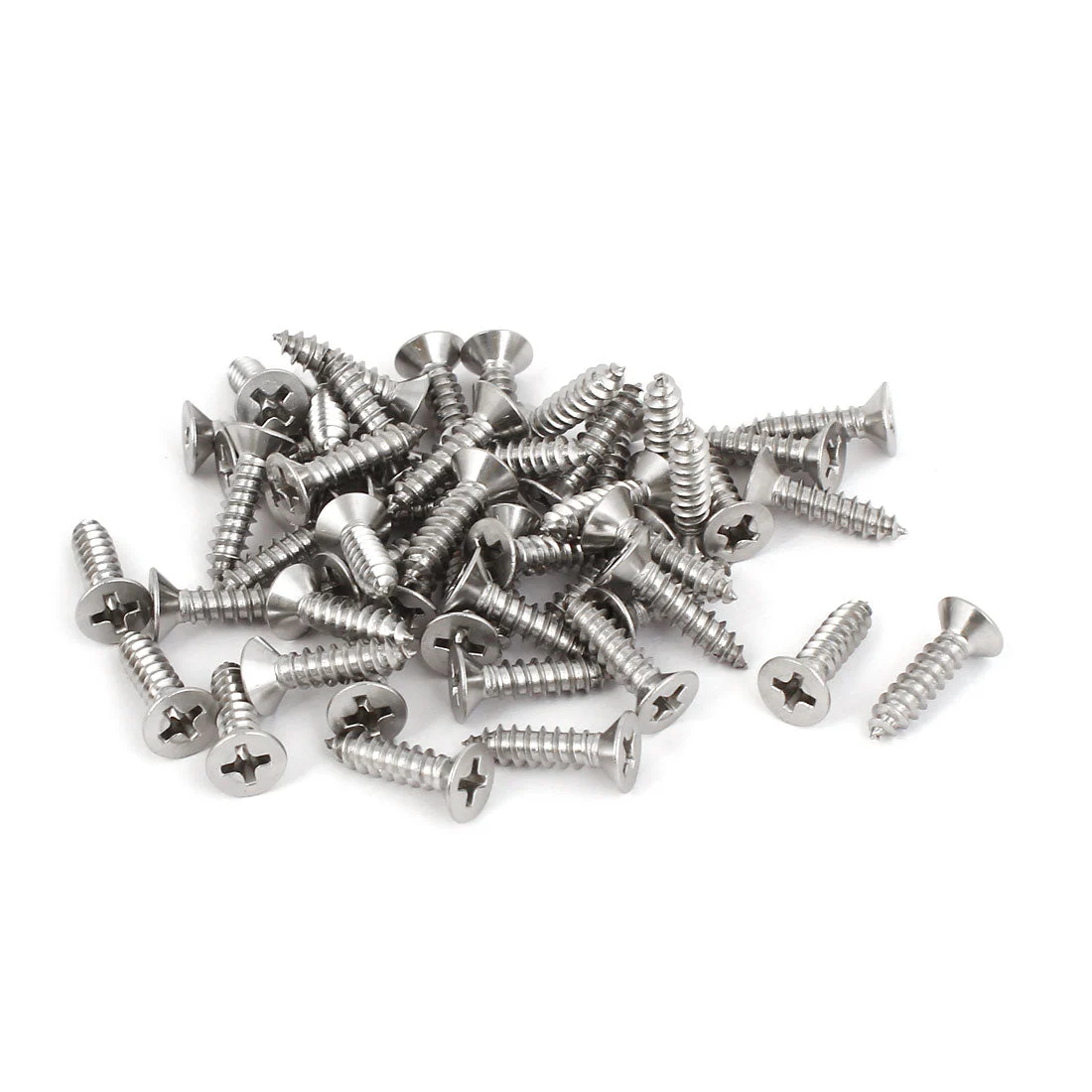 M3.9x16mm 316 Stainless Steel Flat Head Phillips Self Tapping Screws Bolts 50pcs