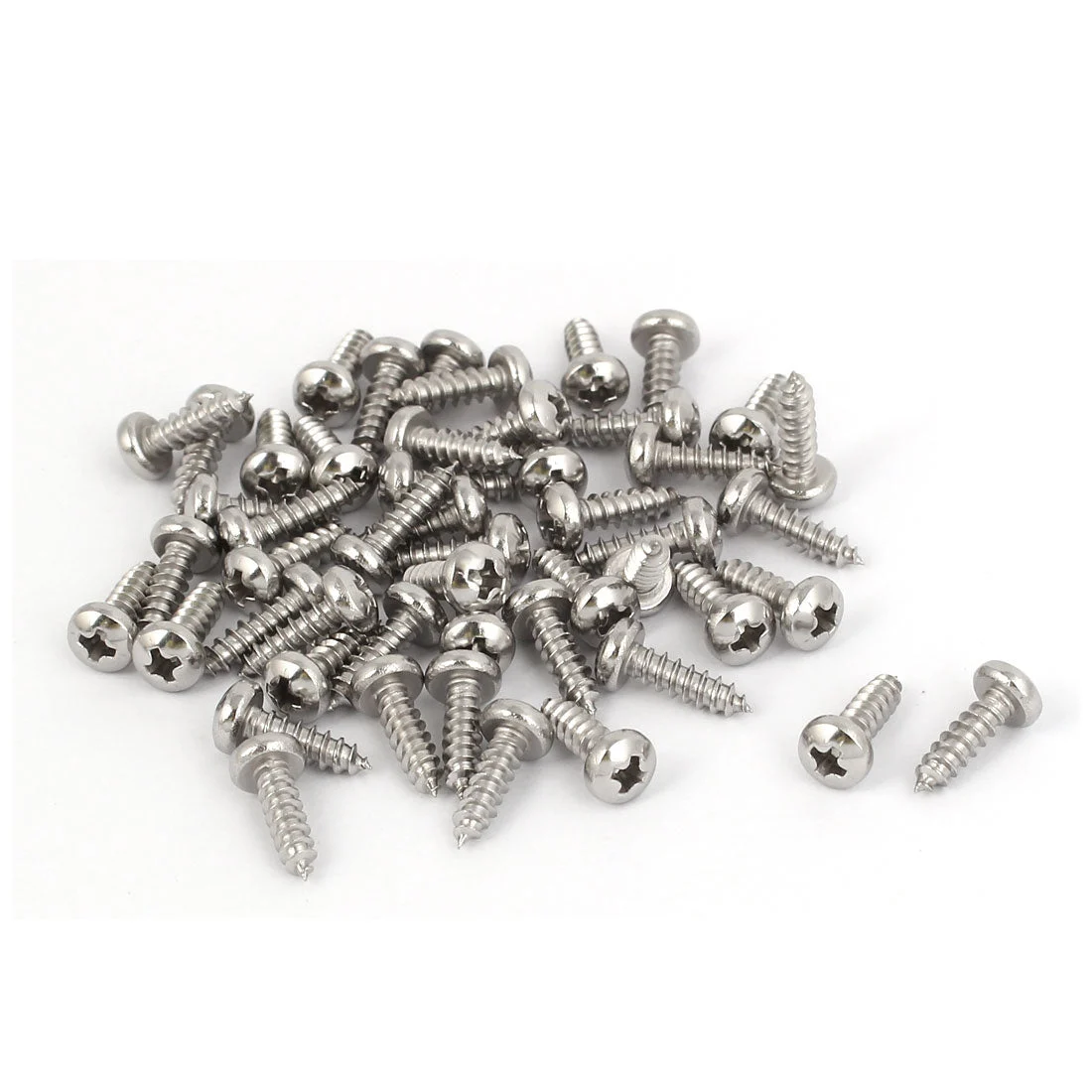 M2.9x9.5mm 316 Stainless Steel Phillips Round Pan Head Self Tapping Screws 50pcs