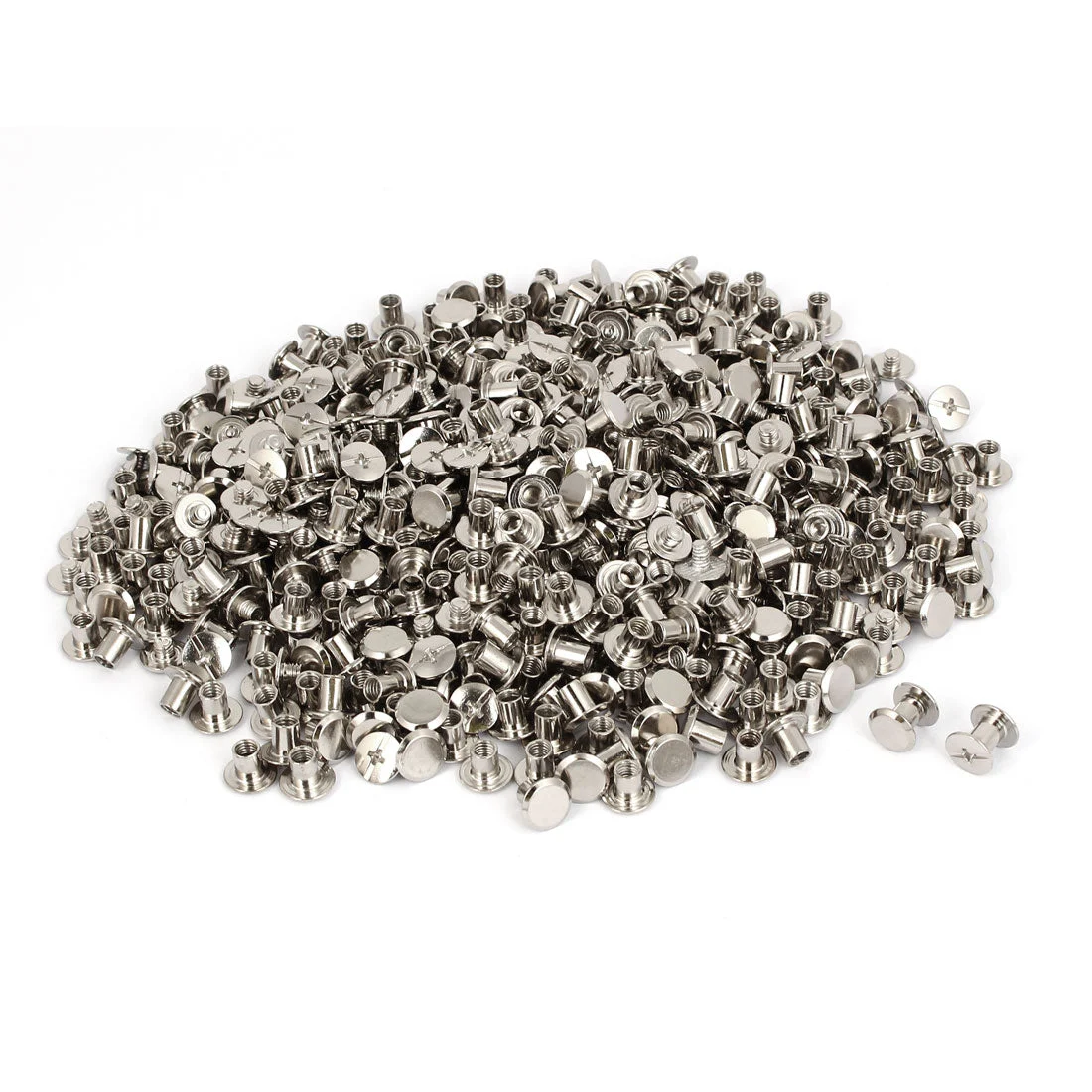 Uxcell 5x6mm Photo Albums Scrapbook Metal Binding Screw Post Silver Tone 500 Pcs