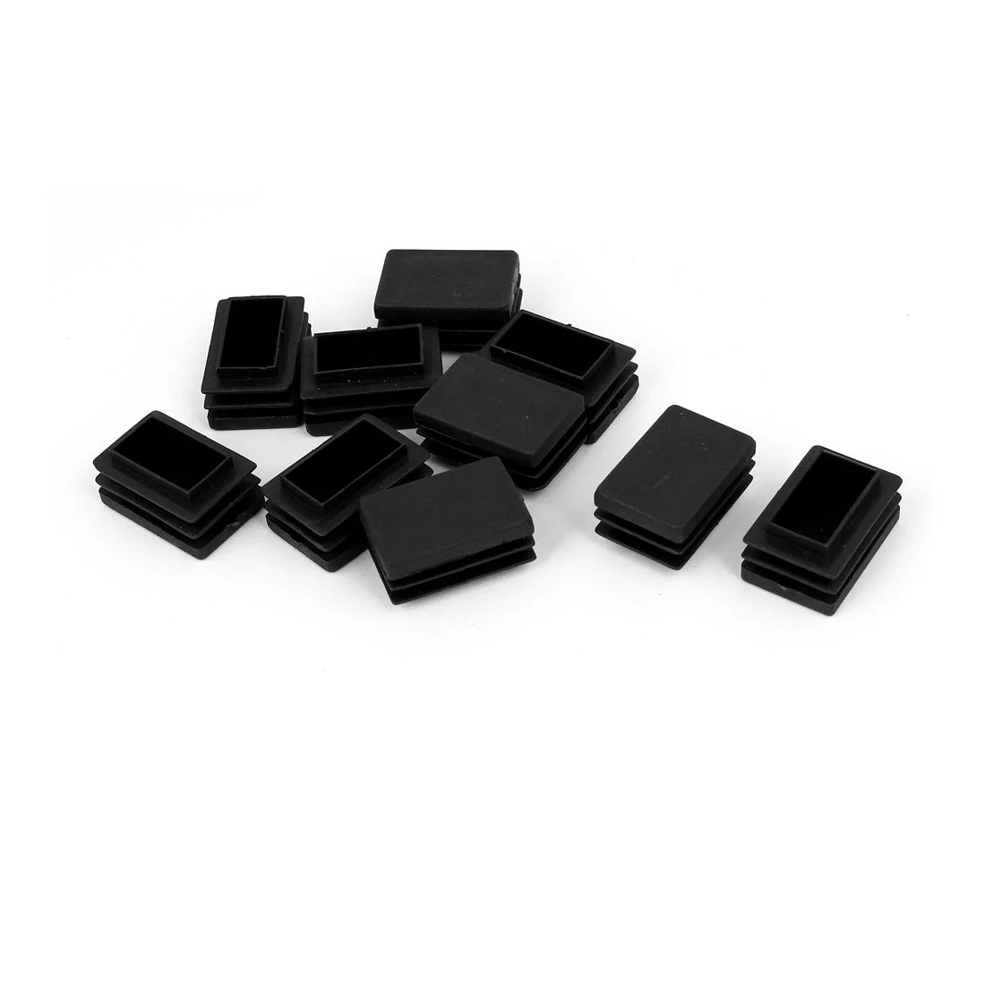 Chair Legs Plastic Blanking End Cap Rectangle Tube Insert 20mmx30mm 10pcs