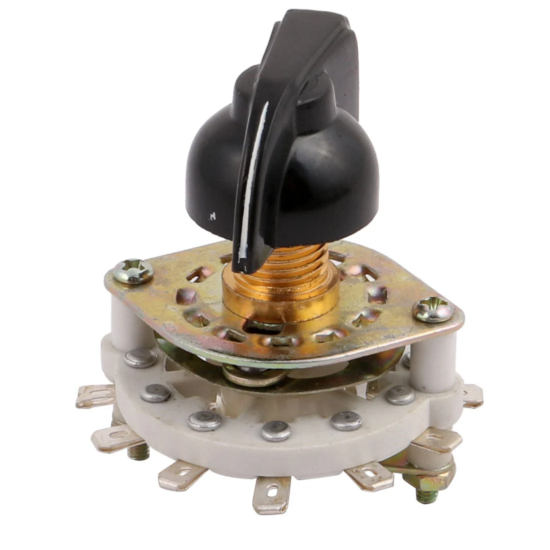 KCZ 1 Pole 6 Position 7 Terminal Band Channel Rotary Switch Selector with Cap