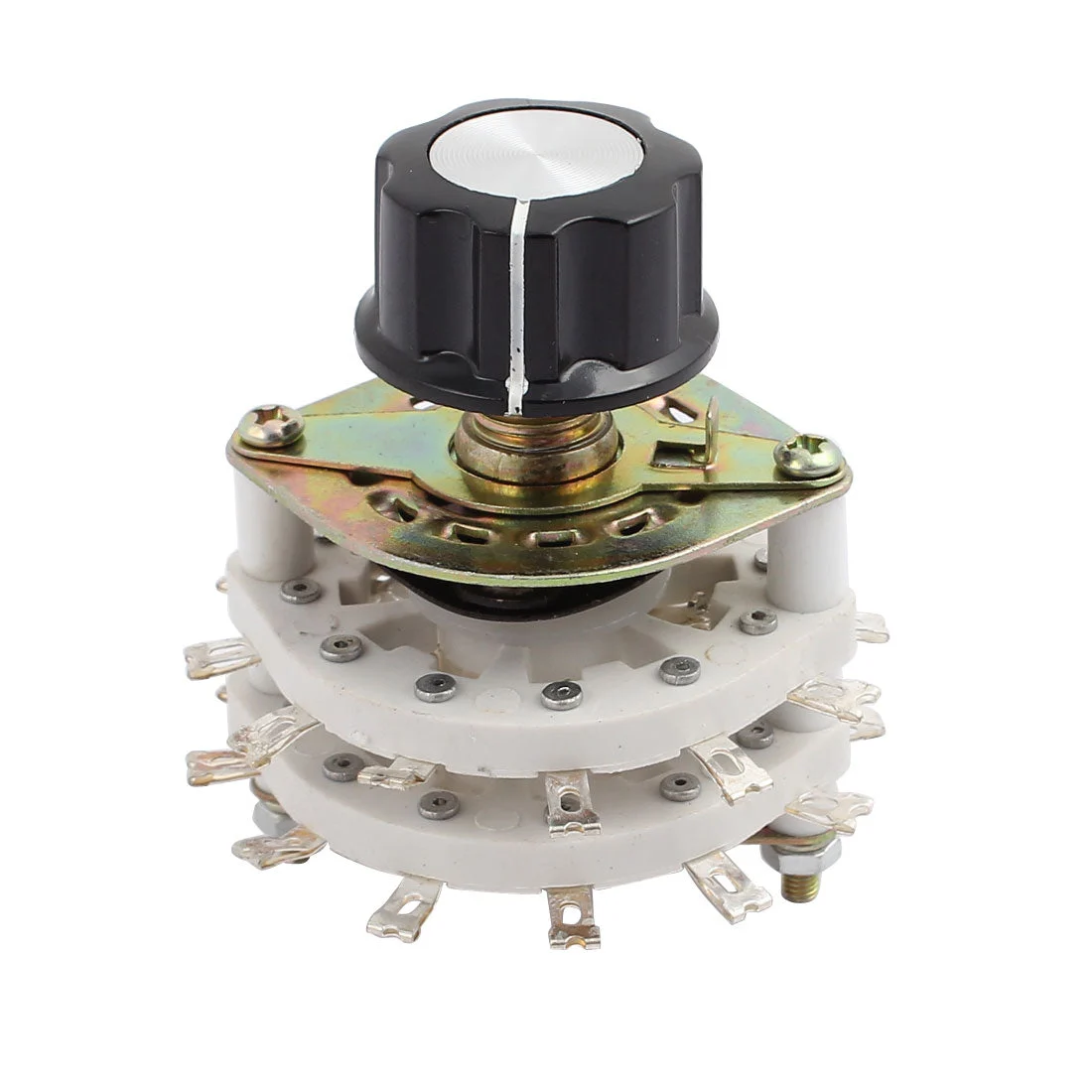 KCT 4 Pole 5 Position Dual Decks Band Channel Rotary Switch Selector w Cap
