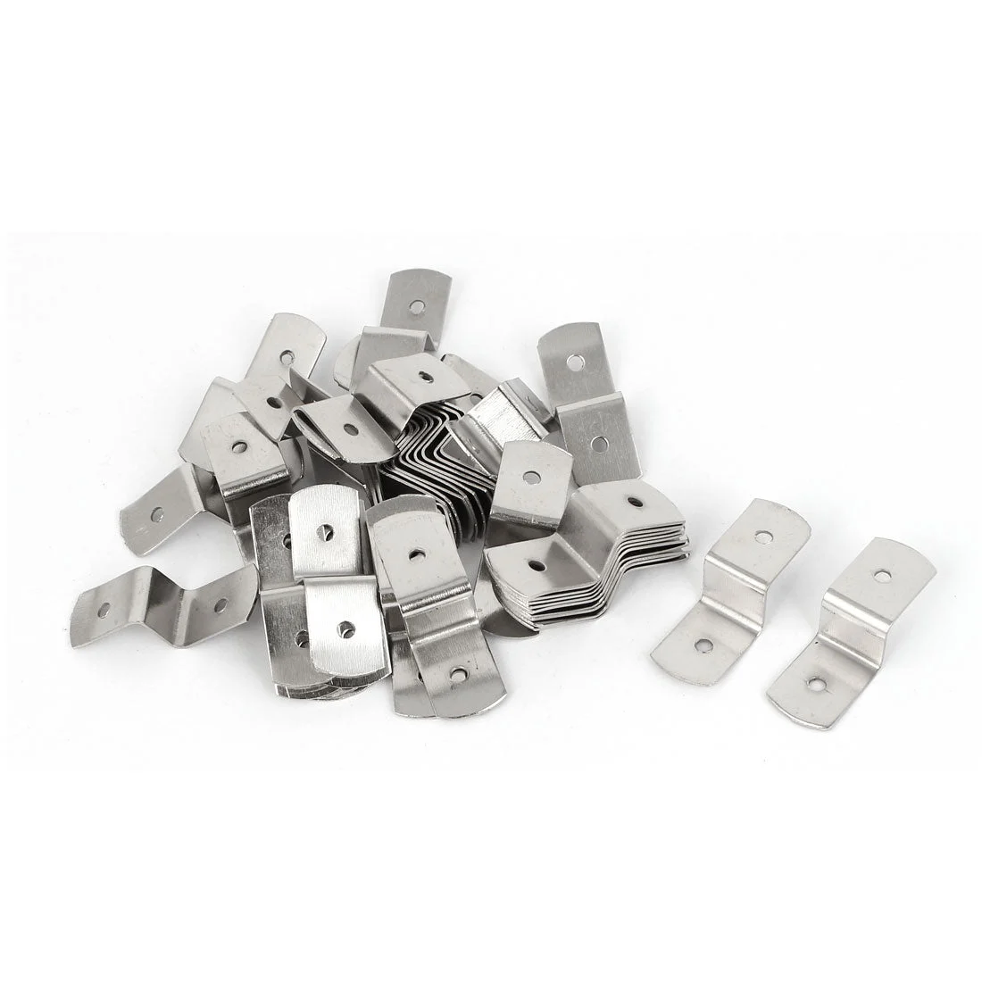 35mm x 13mm x 11mm Metal Z Shape Picture Frame Braces Brackets Silver Tone 50PCS