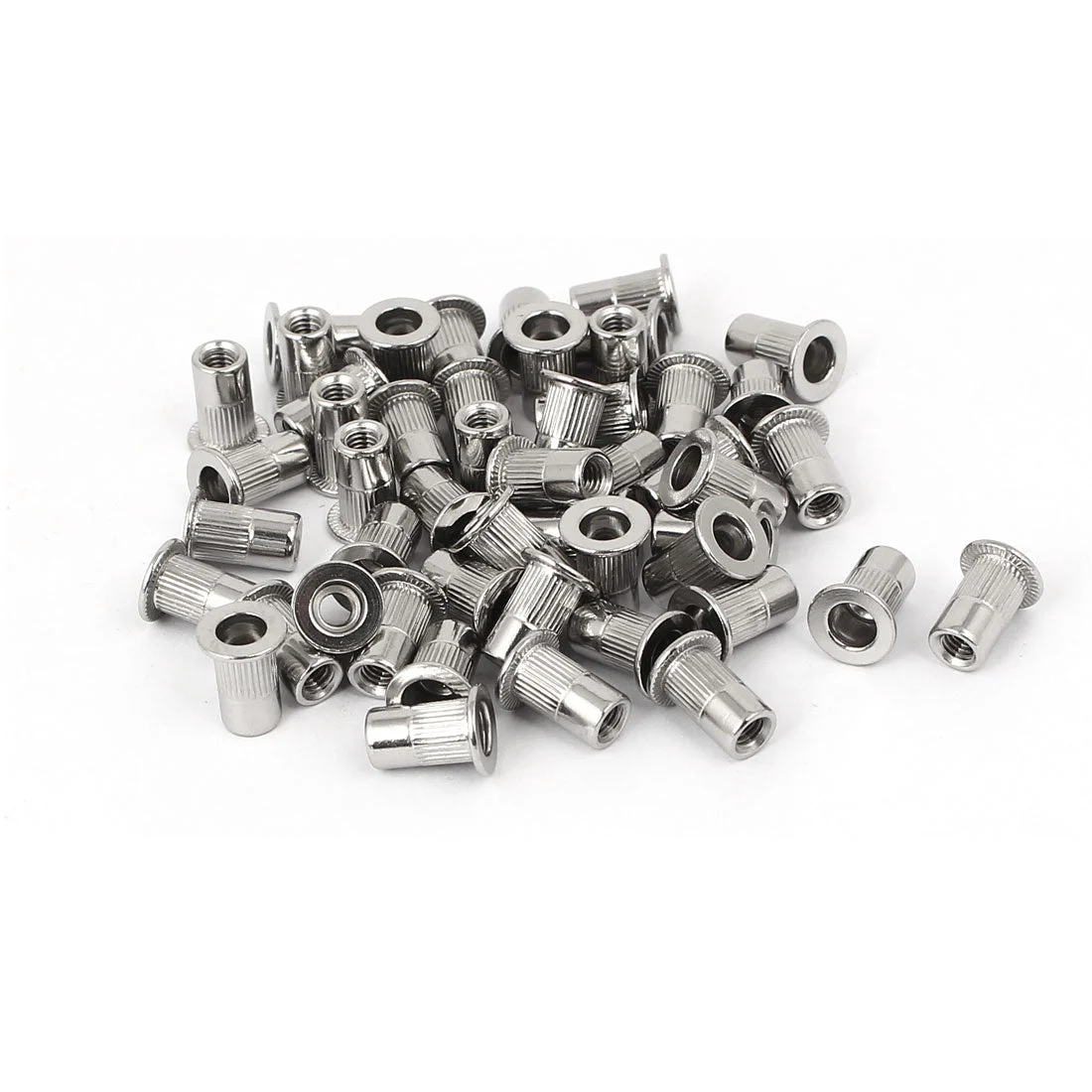 M3 x 0.5mm Knurled Open Ended Blind Rivet Nut Insert 50PCS