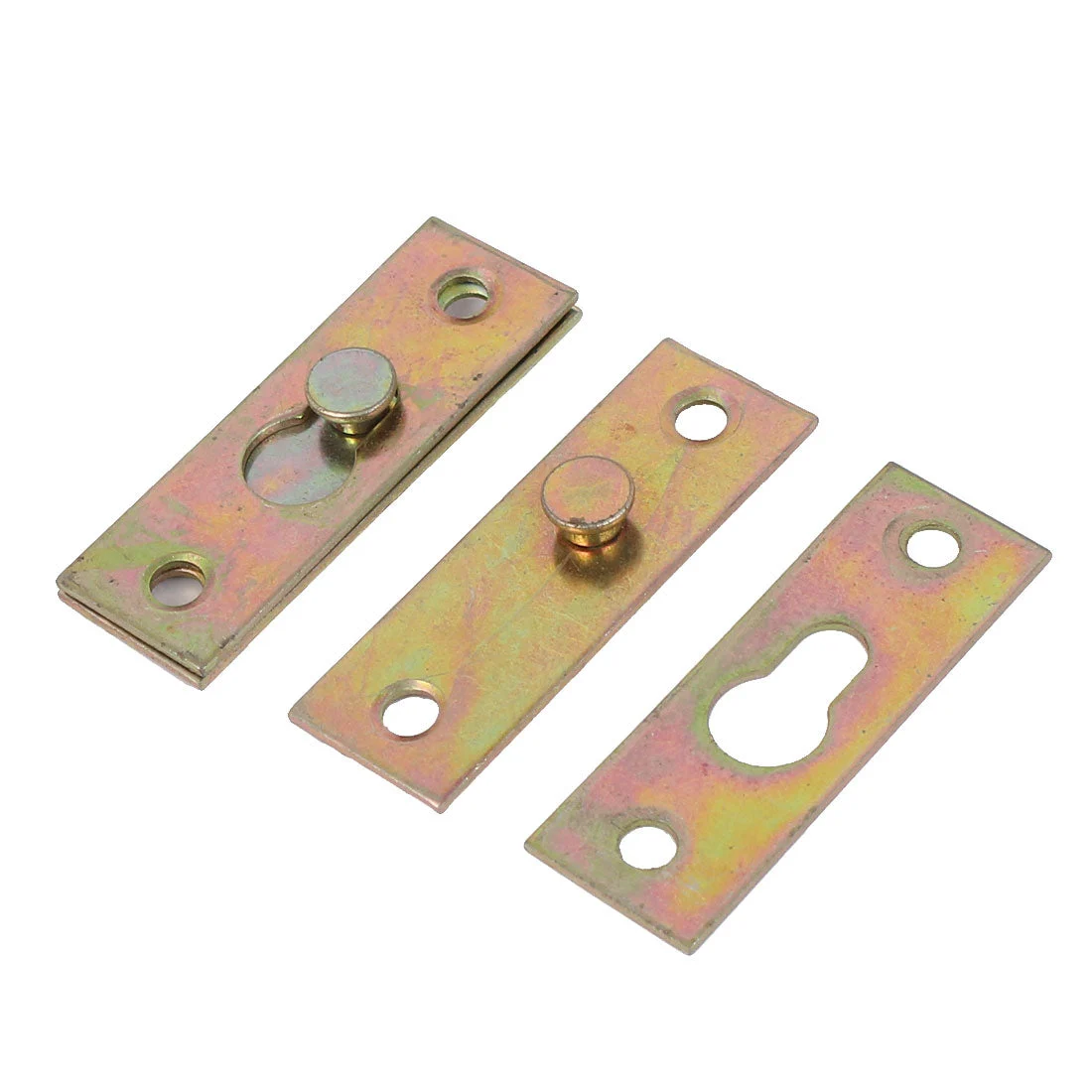 Uxcell Furniture Bed Rail Hook Plate Bracket Connector Brass Tone 2pcs