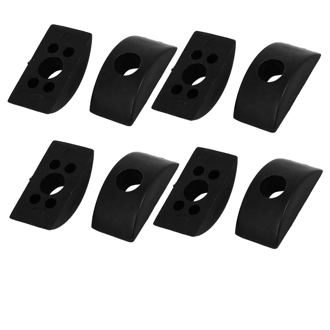 Uxcell 8mm Hole Dia Plastic Half Moon Spacer Connector Hardware Fittings Black 8pcs
