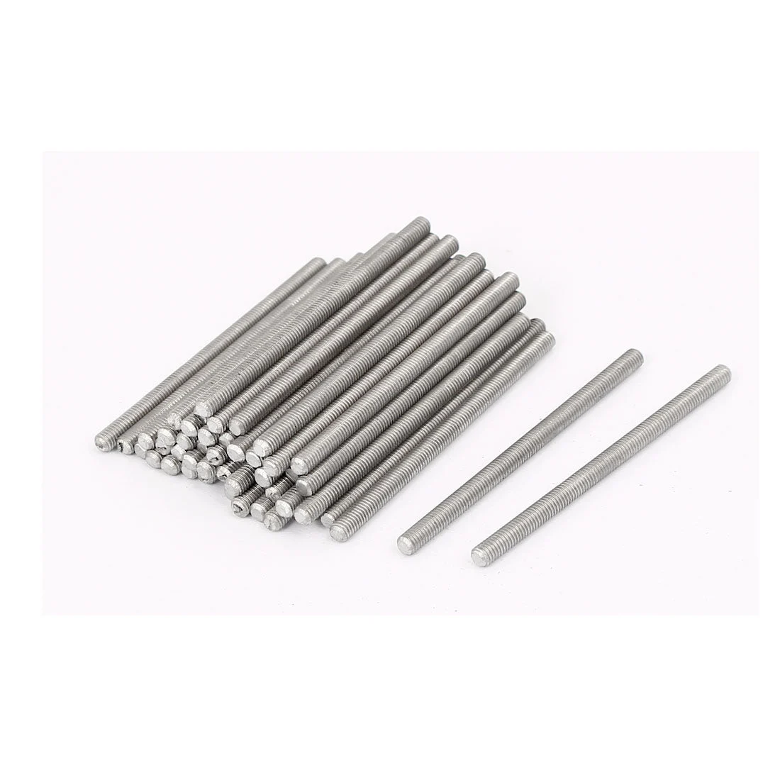 M3 x 50mm 0.5mm Pitch 304 Stainless Steel Fully Threaded Rods Fasteners 50 Pcs