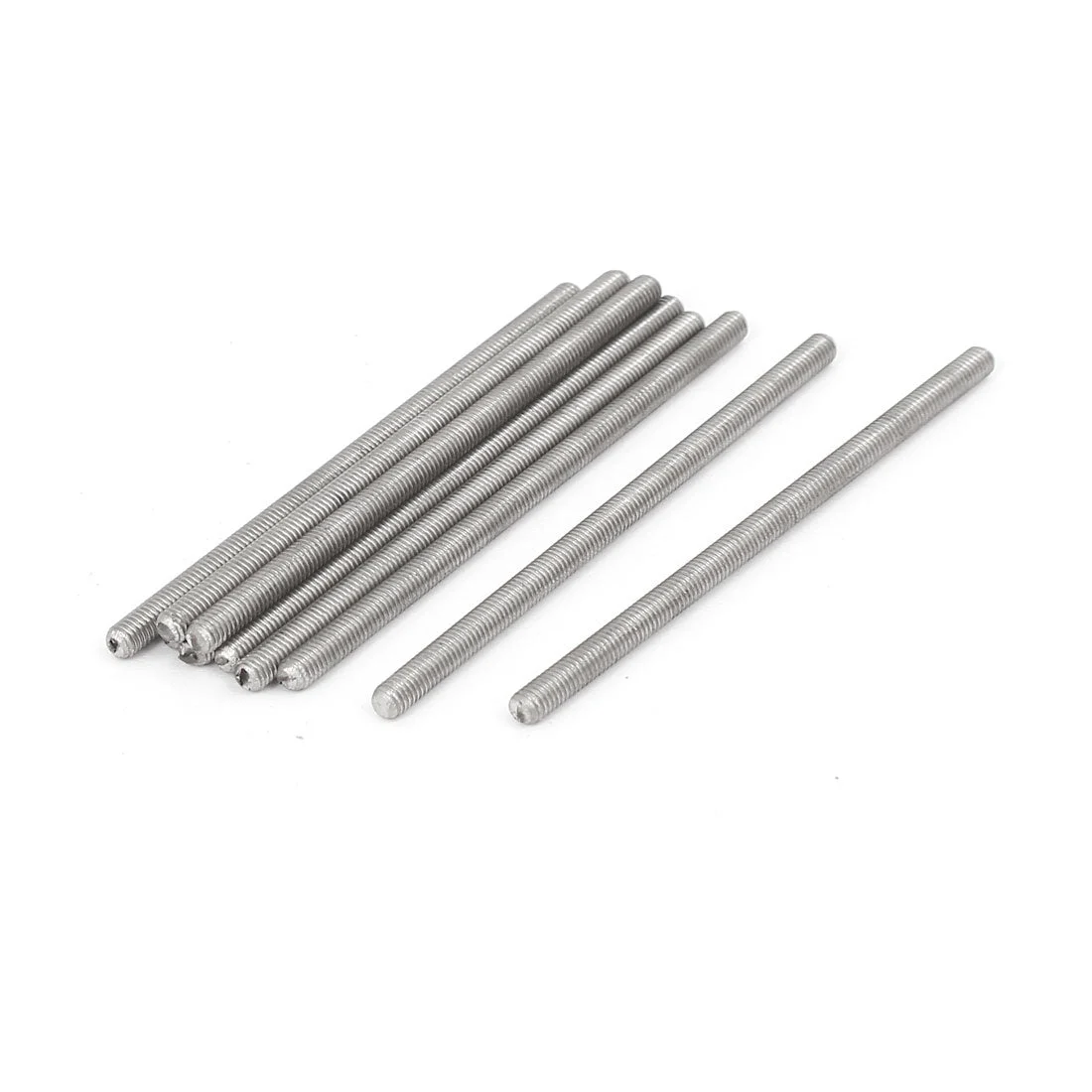 M3 x 60mm 0.5mm Pitch 304 Stainless Steel Fully Threaded Rods Bar Studs 10 Pcs
