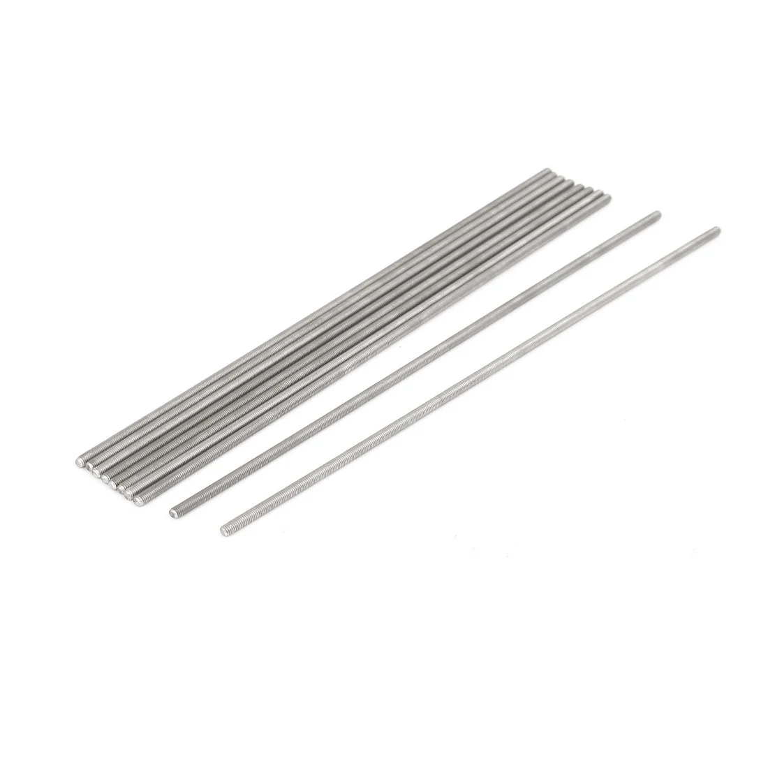 10pcs M3 x 180mm 0.5mm Pitch 304 Stainless Steel Fully Threaded Rods Bar Studs