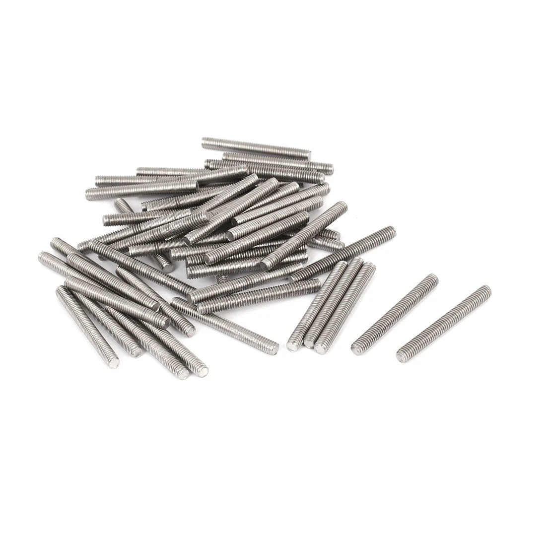 M4 x 35mm 304 Stainless Steel Fully Threaded Rod Bar Studs Hardware 50 Pcs