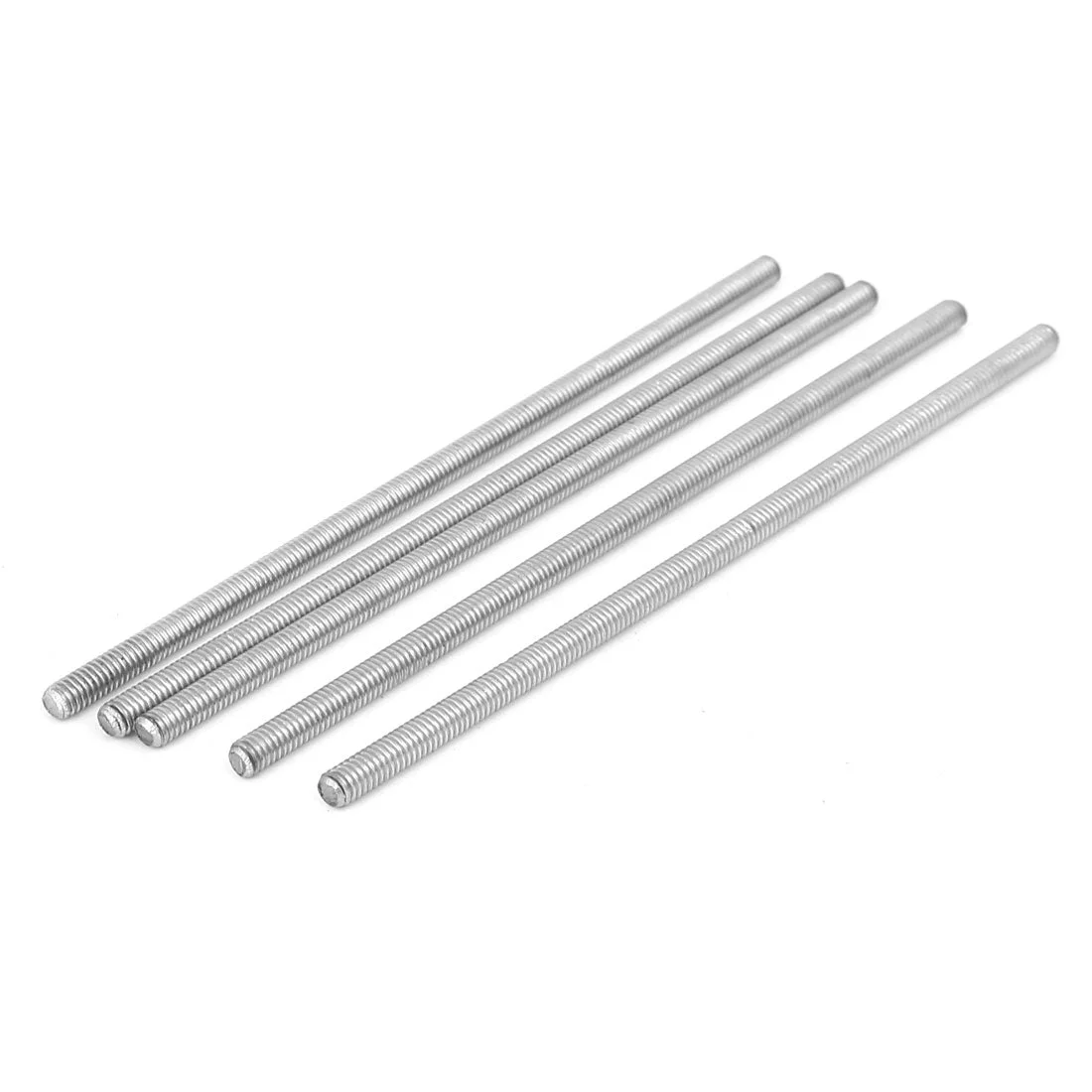 M4 x 110mm 304 Stainless Steel Fully Threaded Rod Bar Studs Hardware 5 Pcs