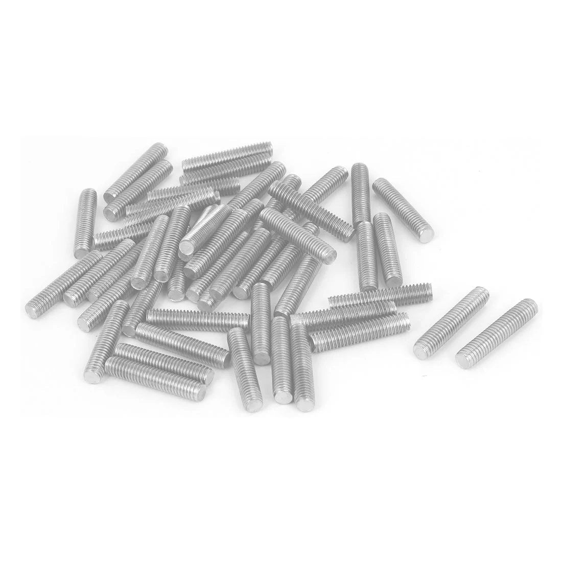50Pcs M6 x 30mm Male 304 Stainless Steel Threaded Rod Bar Studs Fasteners