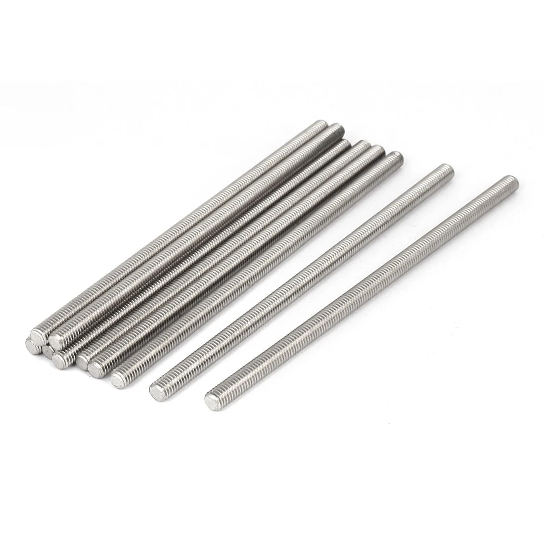 M6 x 140mm 304 Stainless Steel Fully Threaded Rod Bar Studs Fastener 10 Pcs