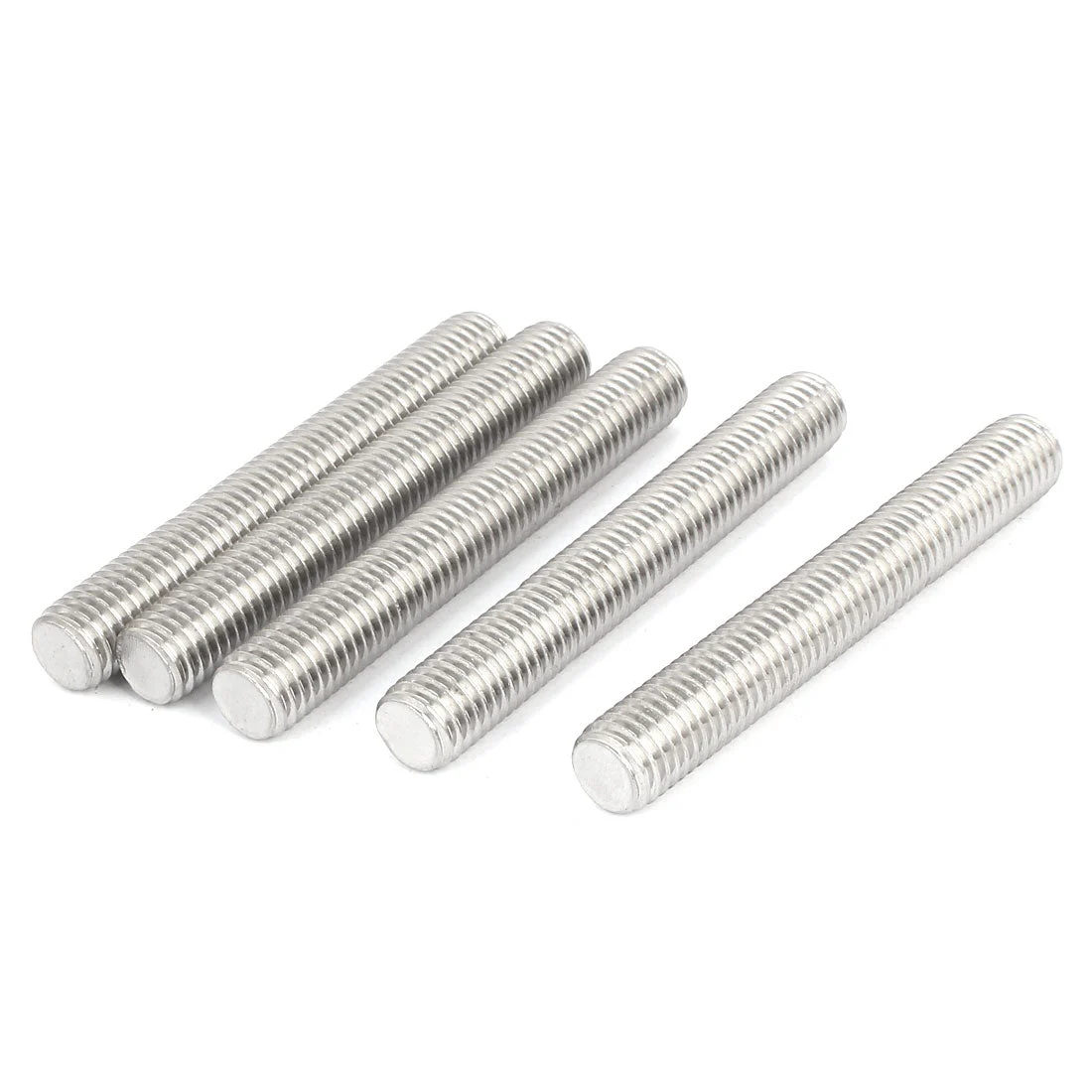 M14 x 100mm 304 Stainless Steel Right Hand Thread Fully Threaded Rod Stud 5PCS