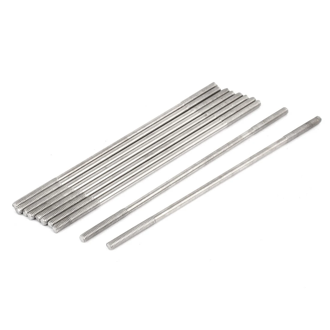 M3x100mm 304 Stainless Steel Double End Threaded Stud Screw Bolt 10pcs