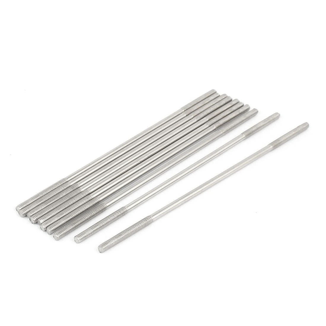 M3x110mm 304 Stainless Steel Double End Threaded Stud Screw Bolt 10pcs