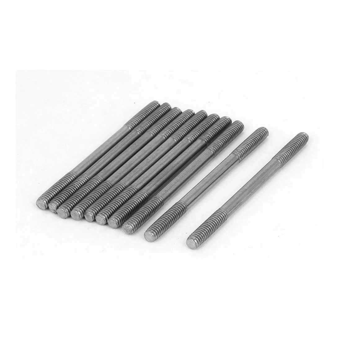 M4x55mm 304 Stainless Steel Double End Threaded Stud Screw Bolt 10pcs