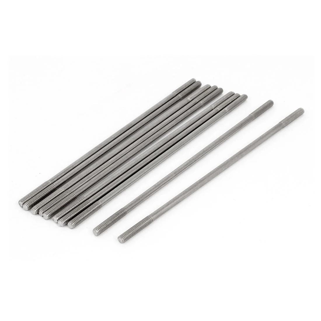 M4x140mm 304 Stainless Steel Double End Threaded Stud Screw Bolt 10pcs