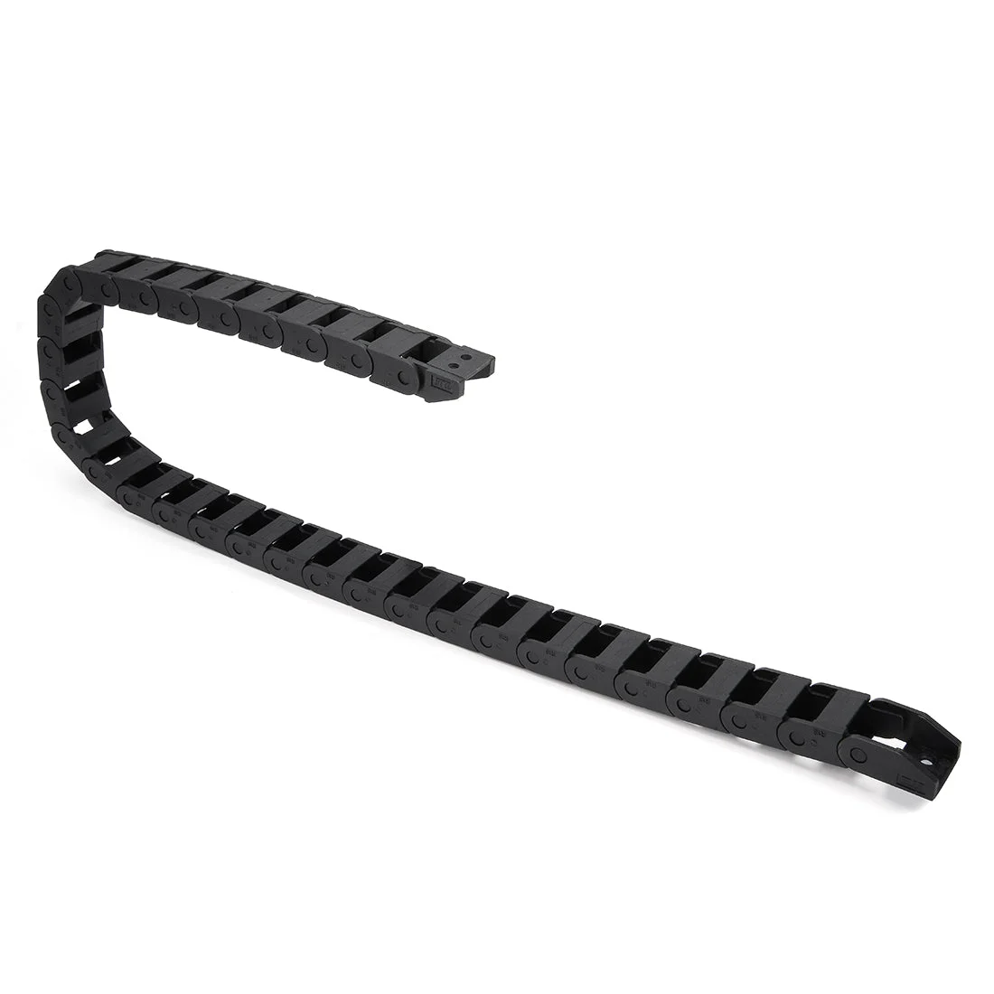 R18 10mm x 15mm Black Plastic Cable Wire Carrier Drag Chain 1M Length for CNC