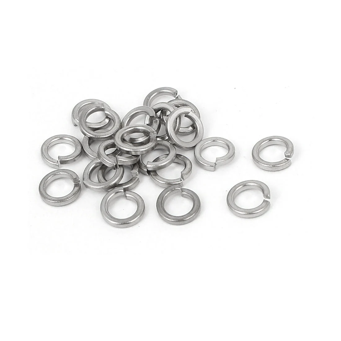 Stainless Steel Split Lock Spring Washer Screw Gasket M4 Inner Diameter 21pcs