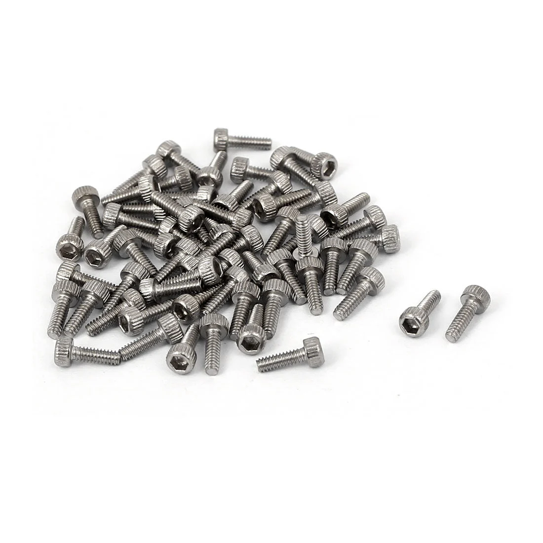 M1.6x5mm 0.35mm Pitch 304 Stainless Steel Hex Socket Head Cap Screw DIN912 50pcs