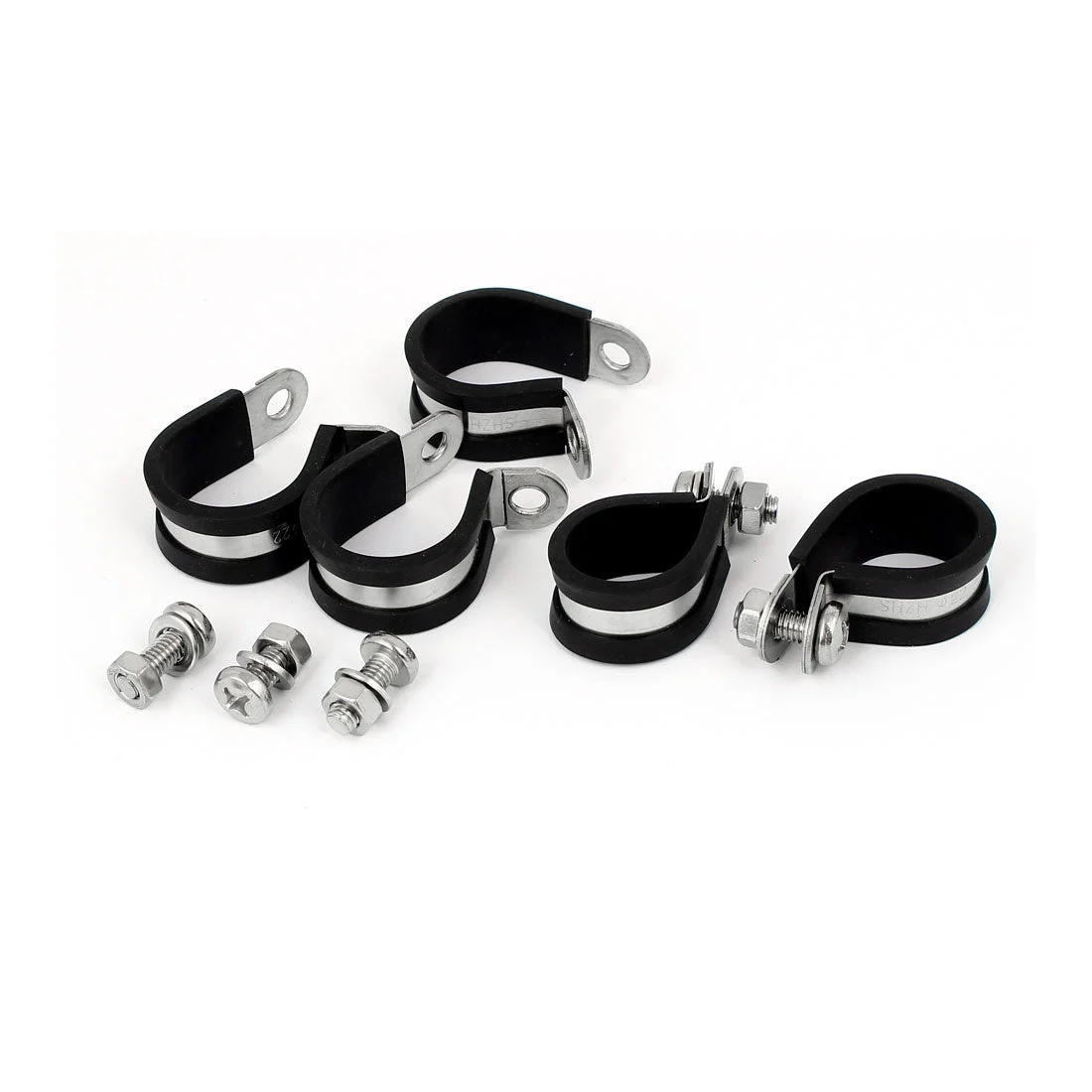 5pcs 22mm P Clips EPDM Rubber Lined Mounting Bracket for Pipe Tube Cable