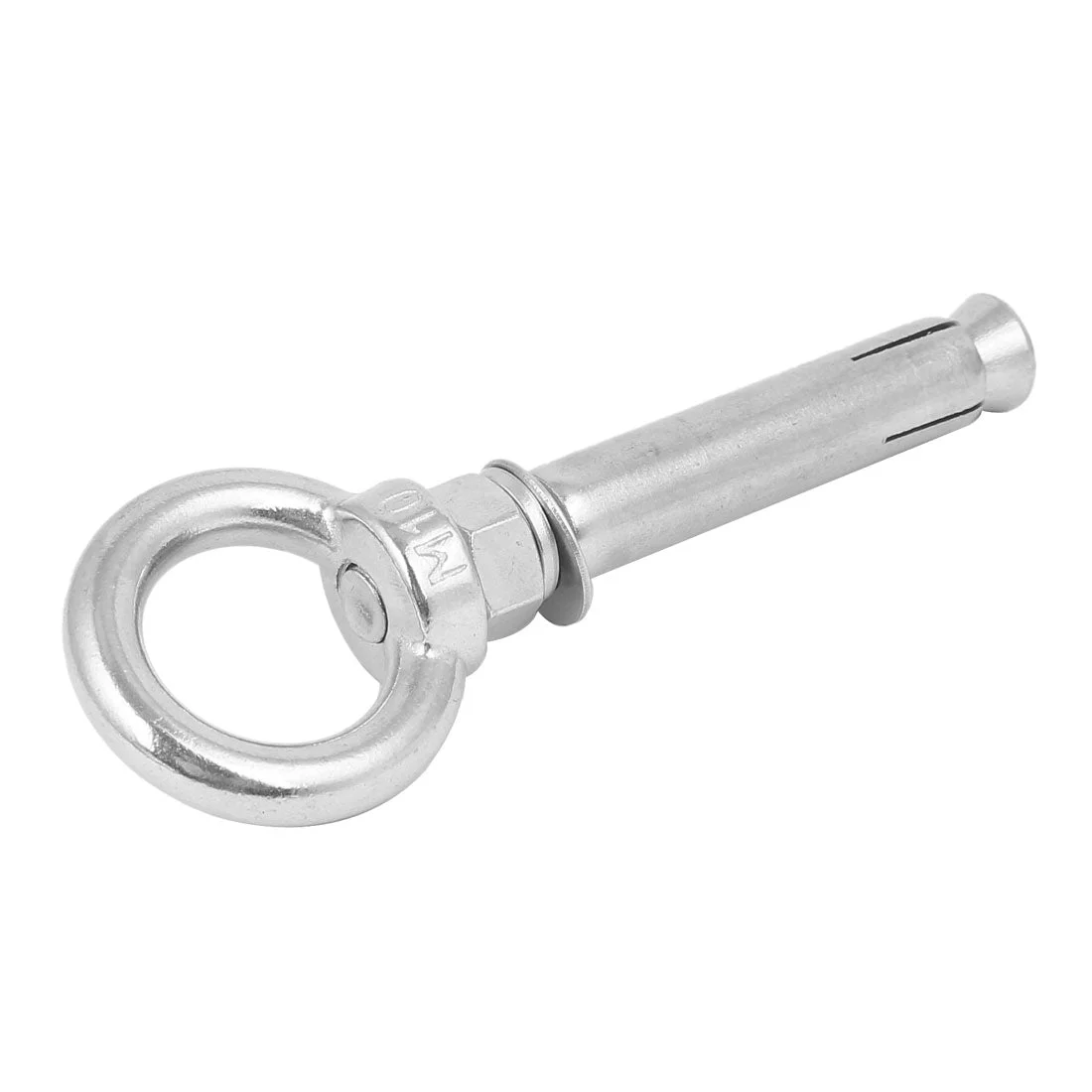 M10x90mm 304 Stainless Steel Ring Lifting Sleeve Expansion Closed Hook Eye Bolt