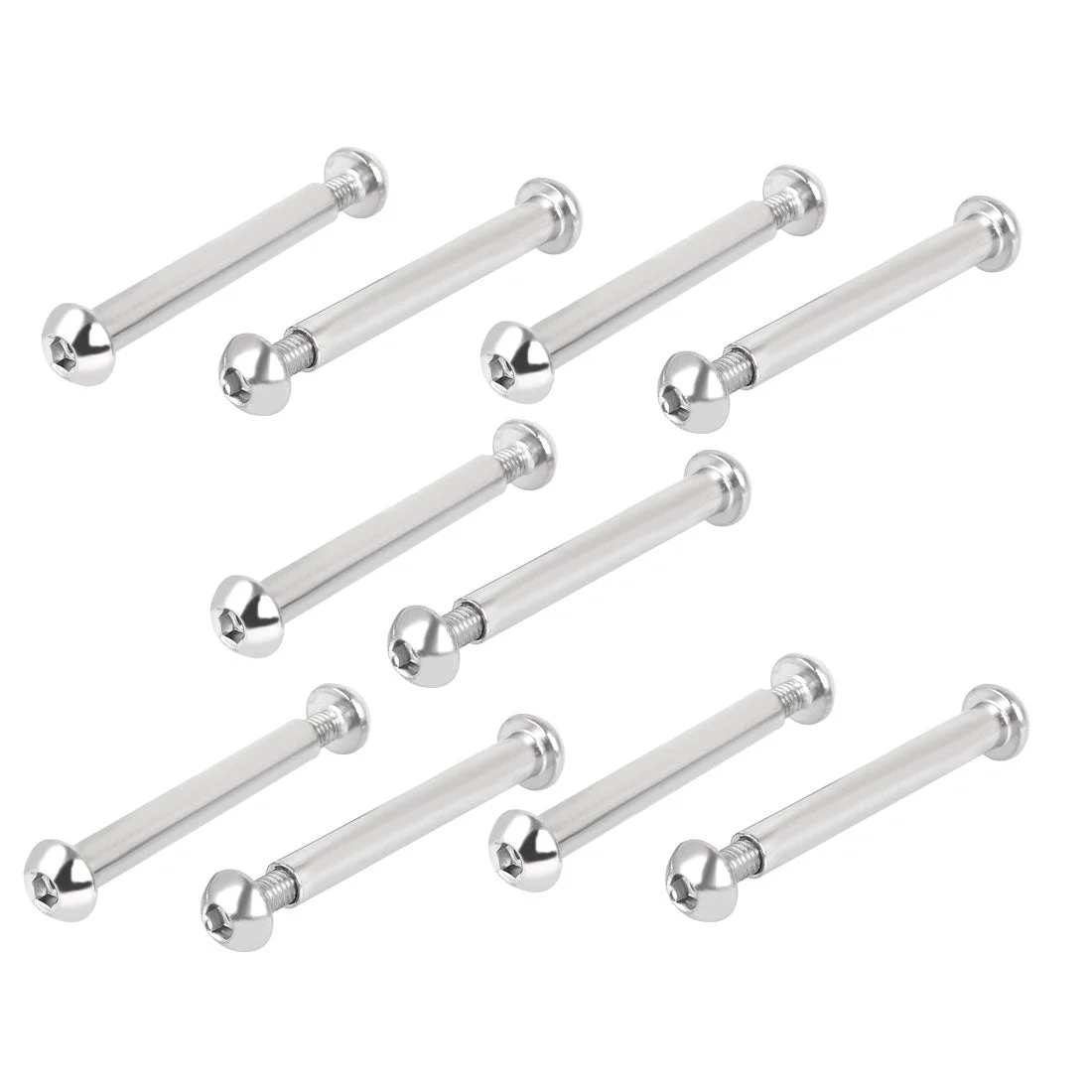 8mmx64mm Hex Socket Cap Head Screw Bolt Sleeve Barrel Connector Nut 10pcs