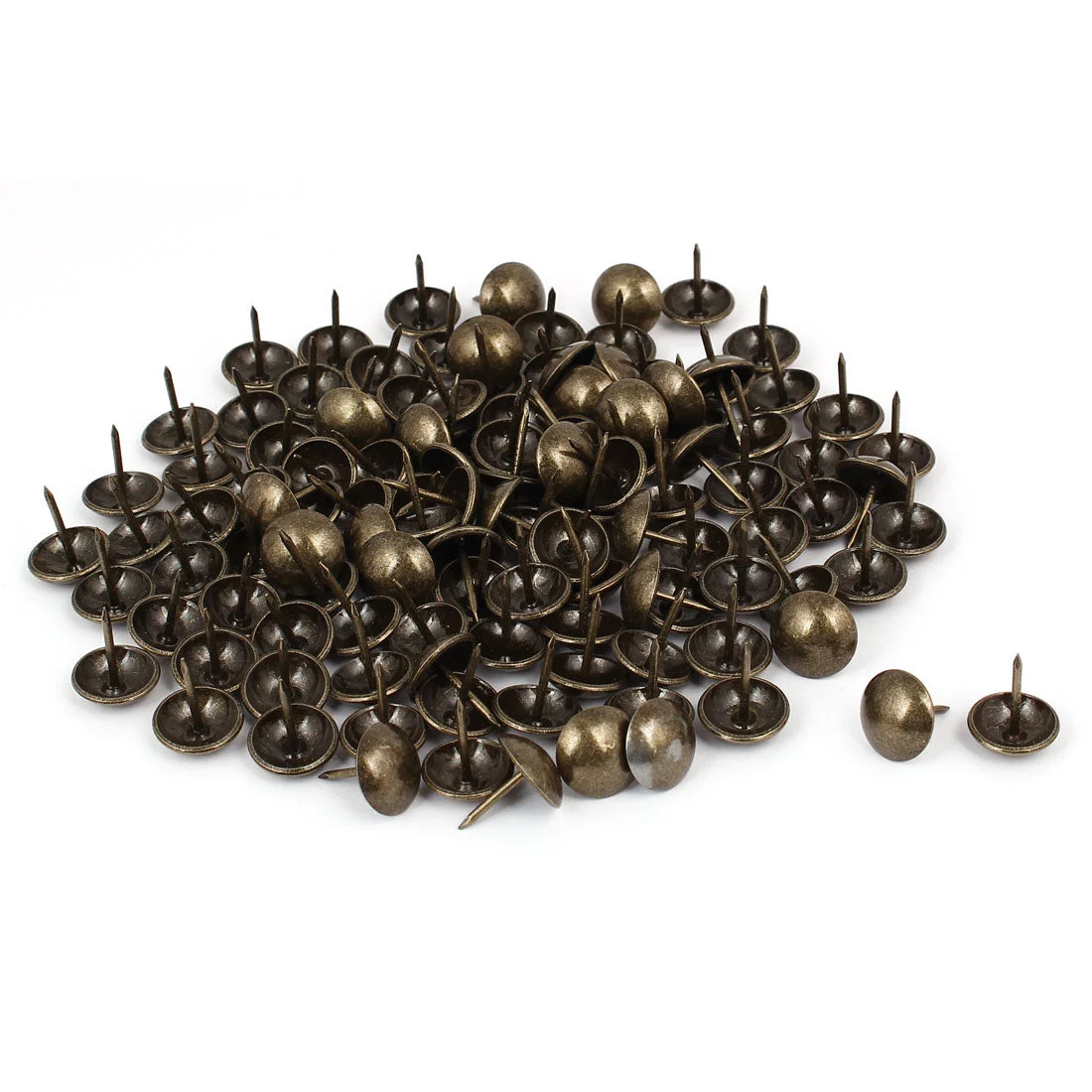 Household Metal Domed Head Upholstery Tack Nail Bronze Tone 14mm Dia 120pcs