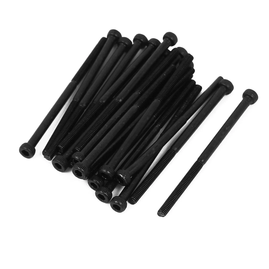 20pcs M2.5x45mm Alloy Steel Hex Socket Head Knurled Cap Screw Bolt Black