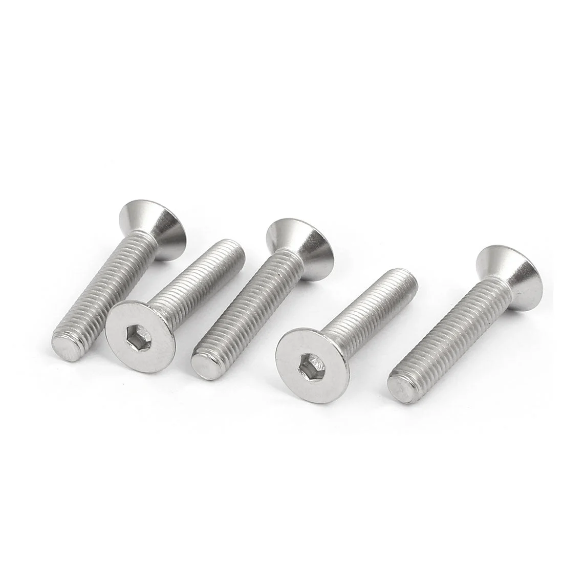 M5x25mm 316 Stainless Steel Countersunk Flat Head Hex Socket Cap Screw 5pcs