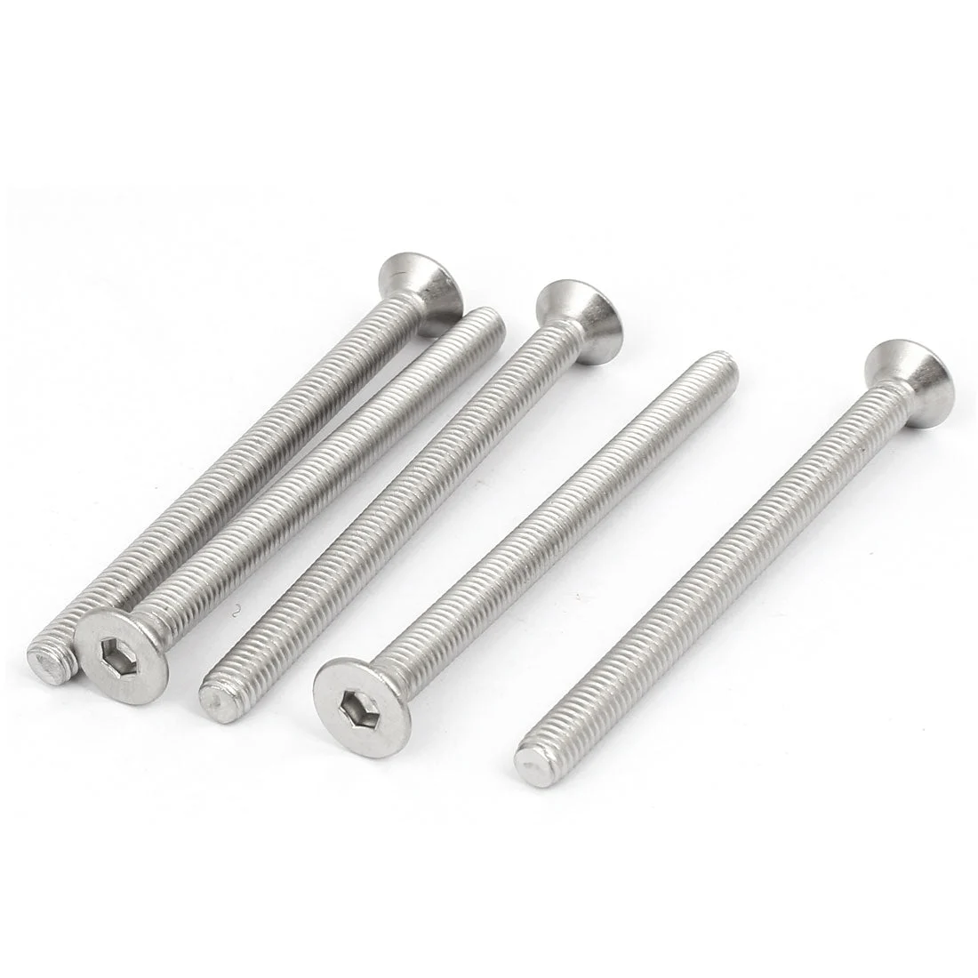 M6x80mm 316 Stainless Steel Countersunk Flat Head Hex Socket Cap Screw Bolt 5pcs