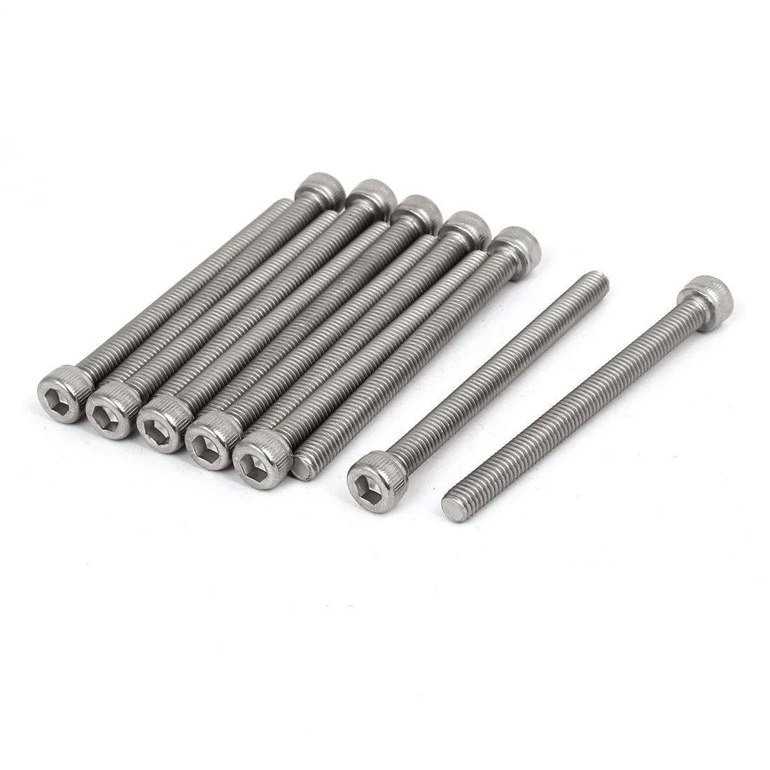12pcs M6 x 70mm Thread 304 Stainless Steel Hex Socket Head Cap Screw Bolt DIN912