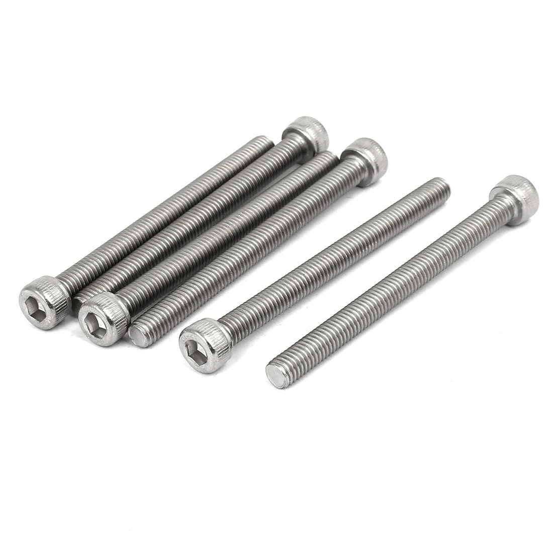 M6 x 70mm Thread 304 Stainless Steel Hex Socket Head Cap Screw Bolt DIN912 6pcs