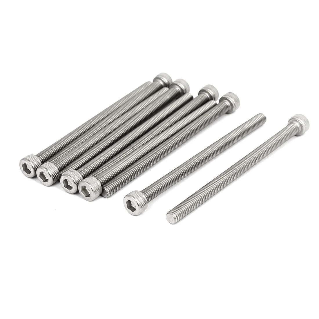 M6 x 90mm Thread 304 Stainless Steel Hex Socket Head Cap Screw Bolt DIN912 10pcs