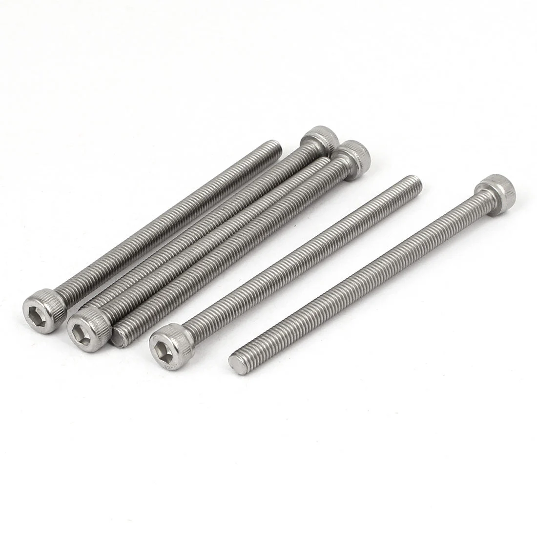 6pcs M6 x 90mm Thread 304 Stainless Steel Hex Socket Head Cap Screw Bolt DIN912