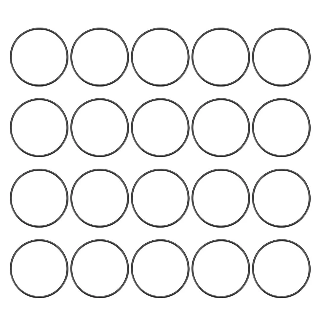 20 Pcs 40mm x 1.5mm Rubber O-rings NBR Heat Resistant Sealing Ring Grommets